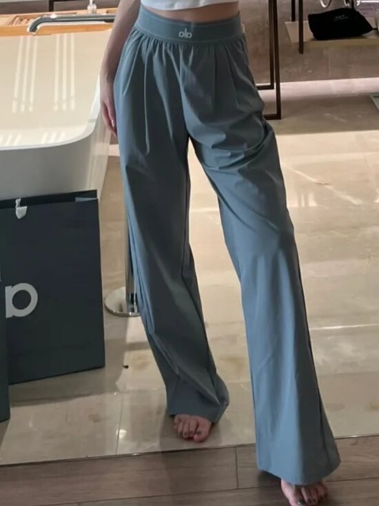 ALO Yoga Pants - NWT Alo Yoga Steel Grey Trouser Regular 30" 🤩 Sleek Comfort Pants | Active Chic